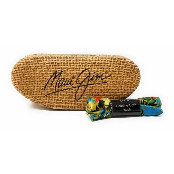Maui Jim Sunglasses Large Clam Shell Hard Case with Cleaning Cloth/Bag NEW - Picture 1 of 6